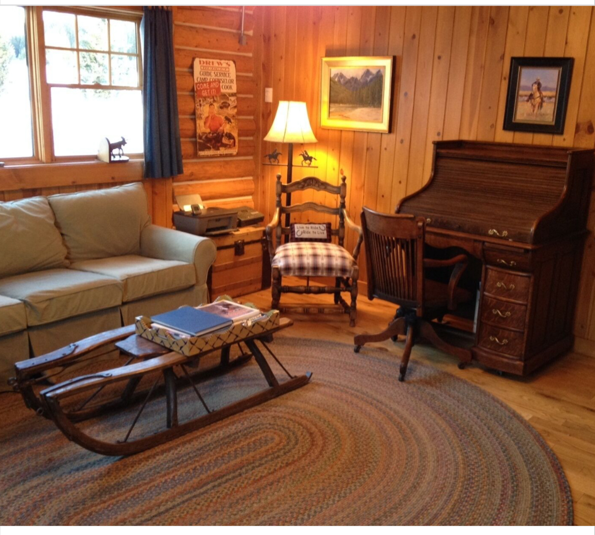 Sitting room in barn, sleeps 12