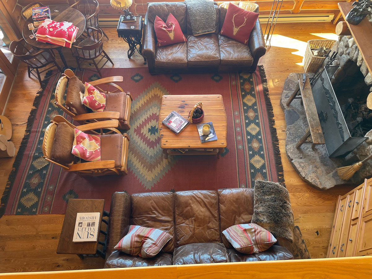 Living room from above in Ranch House