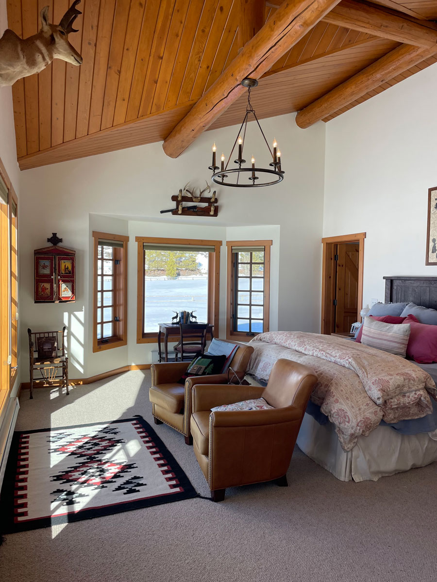 Master bedroom in ranch house